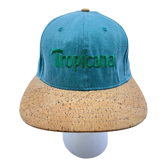 Tropicana Juice Teal Adjustable Hat Cap Made In USA - Picture 1 of 4